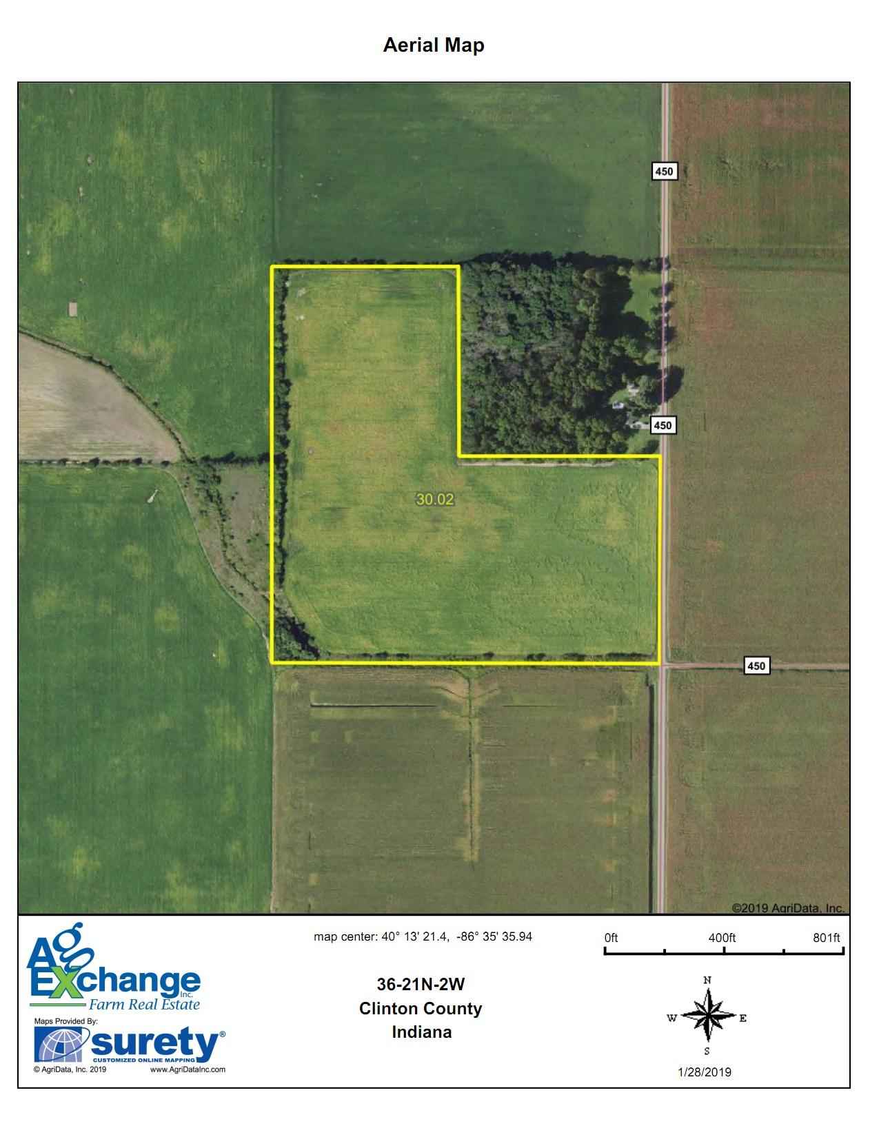 30 Acres Clinton County, IN Illinois & Indiana Farm Real Estate