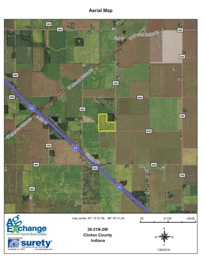 30 Acres Clinton County, IN Illinois & Indiana Farm Real Estate