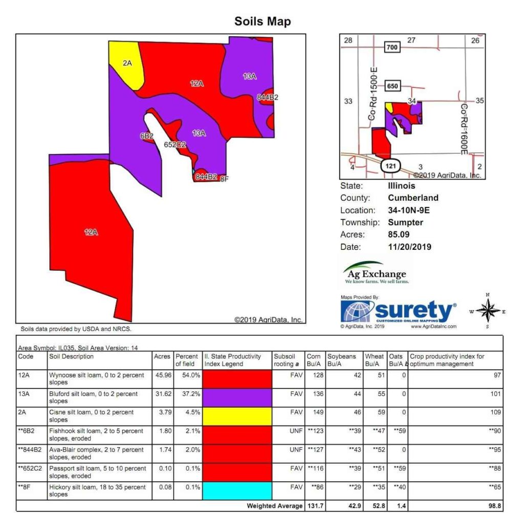 29 Acres Cumberland County IL Illinois & Indiana Farm Real Estate